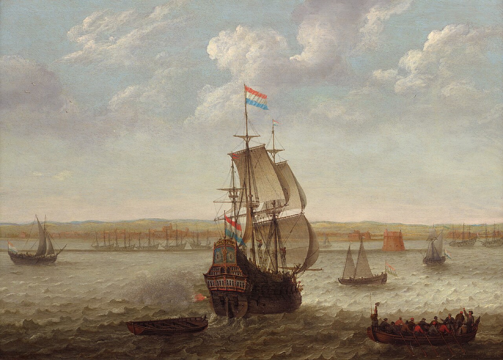 Dutch ships off Recife, Brazil, painted by Abraham Willaerts around 1640, when the Dutch dominated Atlantic shipping