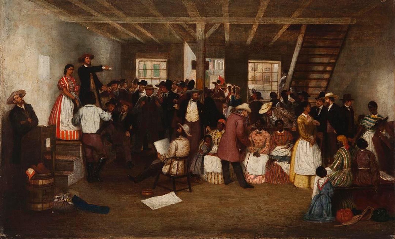 Slave Auction, Virginia, painted by the English artist Lefevre James Cranstone around 1862