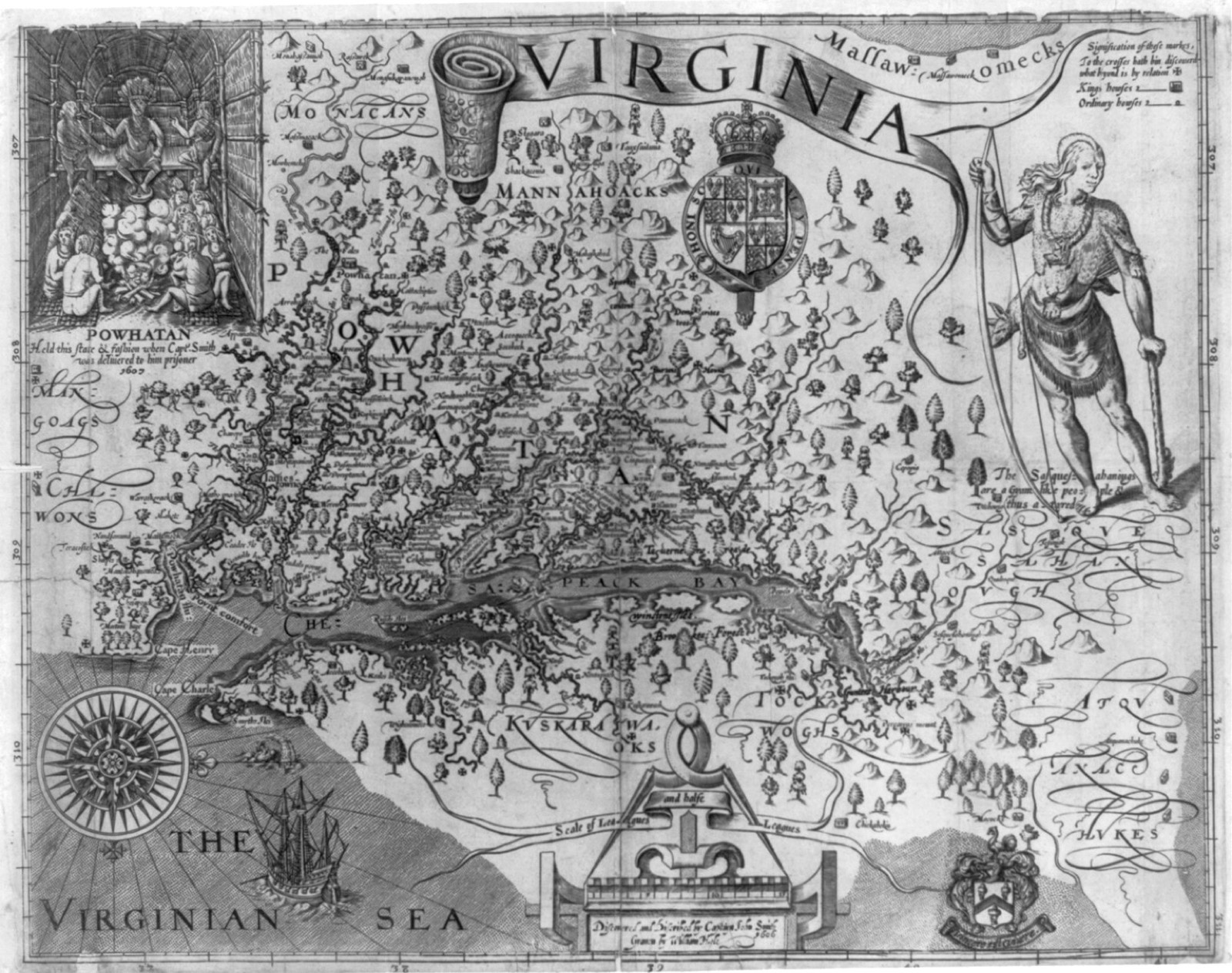 John Smith’s 1612 map of Virginia
